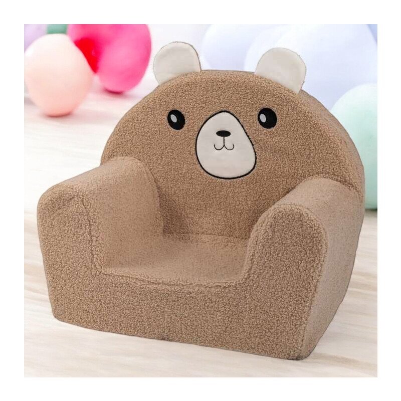 BUBABA Fotoliu din burete Cozy Teddy 9 luni-5 ani brown
