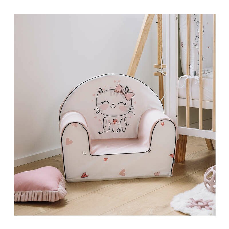 BUBABA Fotoliu din burete Kitty pink