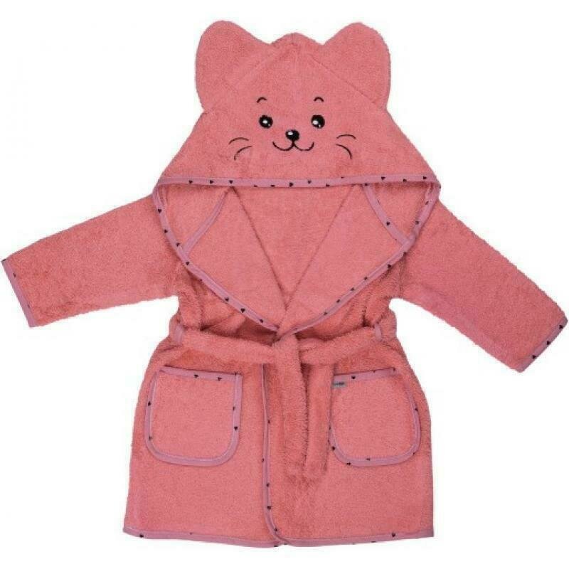 BUBABA Halat de baie cu urechi Kitty 2 - 4 ani pink