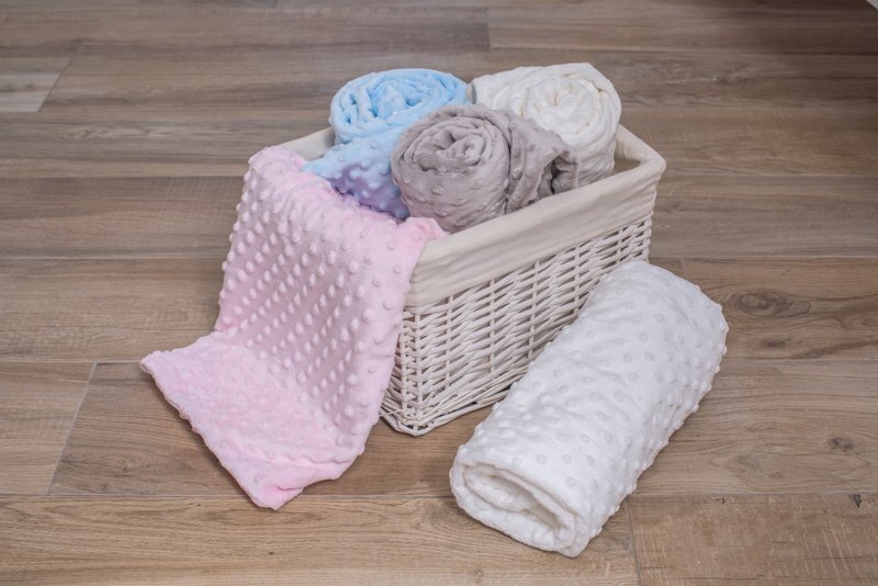 BUBABA Patura pentru bebe in strat dublu 75 x 90 cm gri