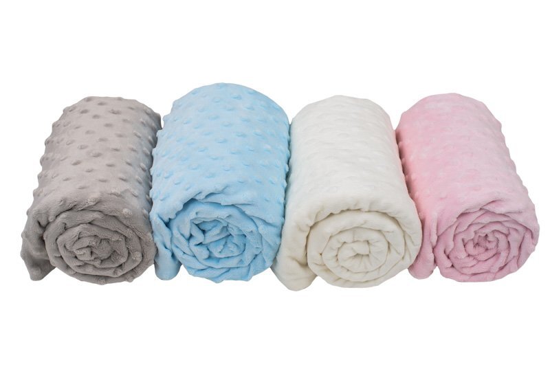 BUBABA Patura pentru bebe in strat dublu 75 x 90 cm gri
