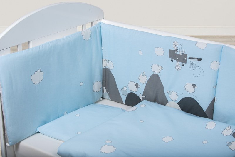 BUBABA Set de pat pentru bebelusi Sky Story 6 piese