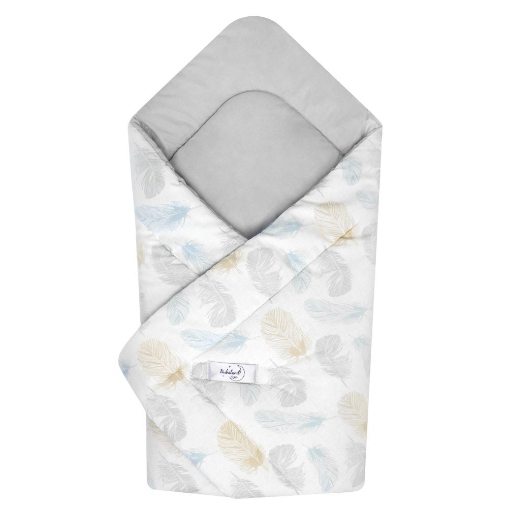 Bubaland Paturica de infasat nou-nascut Baby Feathers 80x80 cm