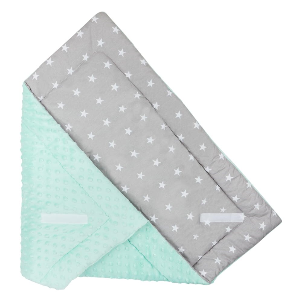 Bubaland Paturica de infasat nou-nascut Minky Grey Stars 80x80 cm