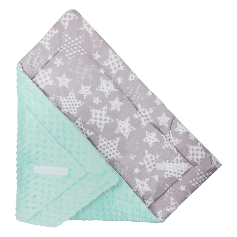 Bubaland Paturica de infasat nou-nascut Minky Stars 80x80 cm