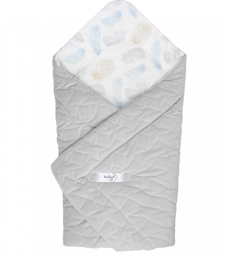 Bubaland Paturica de infasat nou-nascut Velvet Feathers 80x80 cm