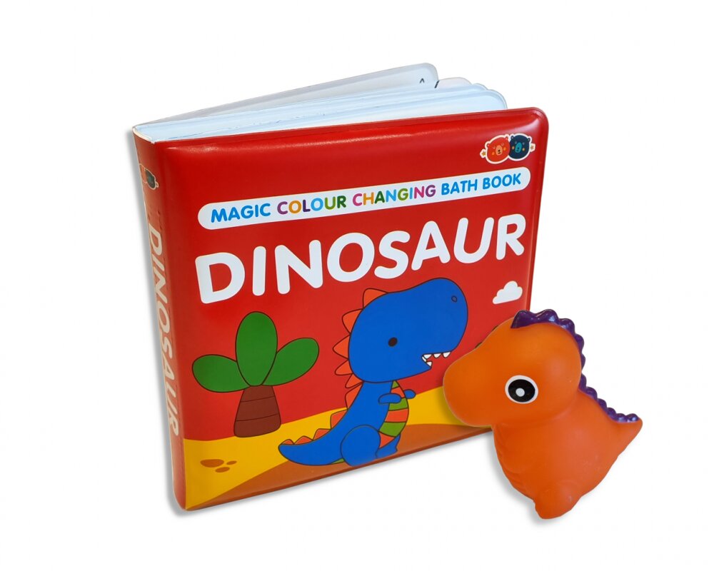 Buddy&Barney Carte si jucarie care isi schimba culoarea Dinozaur