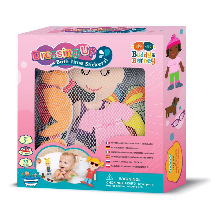 Buddy&Barney Set de joaca pentru baie Stickere imbracaminte