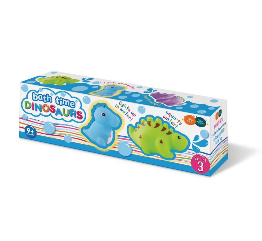 Buddy&Barney Set Dinozauri cu LED pentru baie
