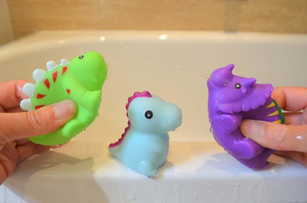 Buddy&Barney Set Dinozauri cu LED pentru baie