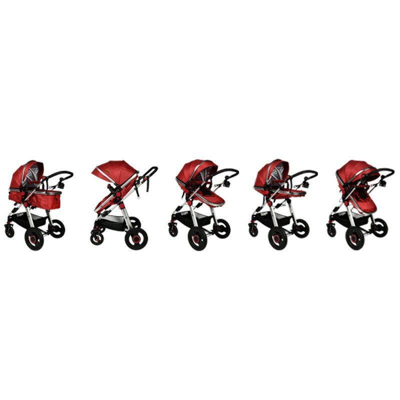 BUF BOOF Carucior 2 in 1 reversibil S-18 Linen Red 0-36 luni