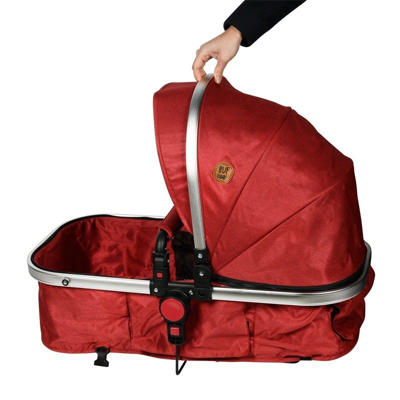 BUF BOOF Carucior 2 in 1 reversibil S-18 Linen Red 0-36 luni