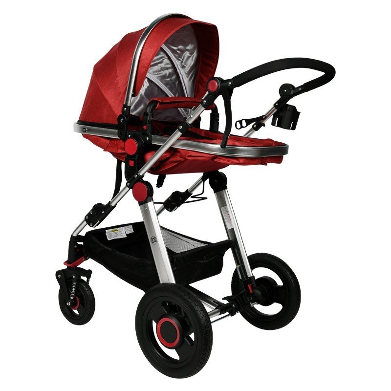 BUF BOOF Carucior 2 in 1 reversibil S-18 Linen Red 0-36 luni