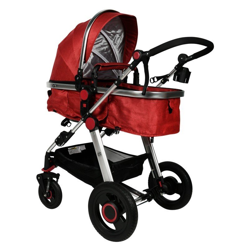 BUF BOOF Carucior 2 in 1 reversibil S-18 Linen Red 0-36 luni