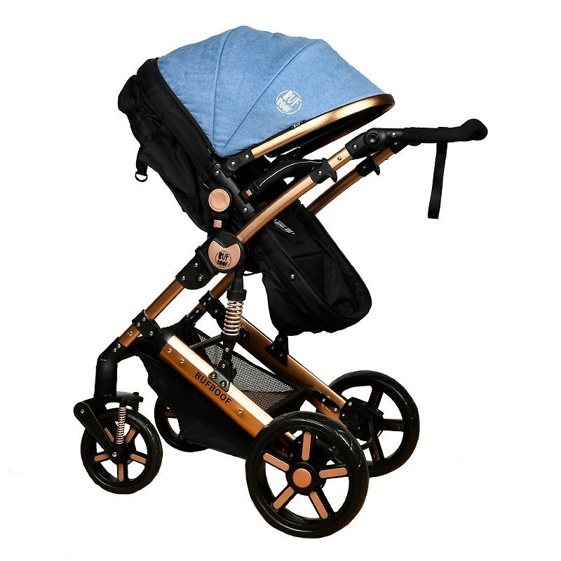 BUF BOOF Carucior 2 in 1 reversibil X-2 Plus Blue 0-36 luni