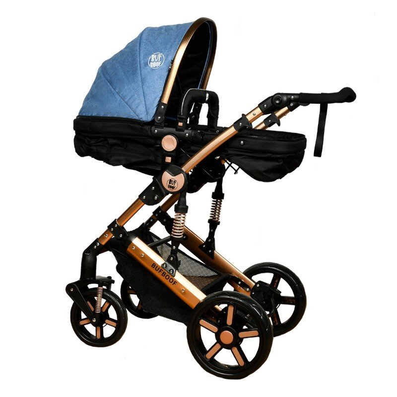 BUF BOOF Carucior 2 in 1 reversibil X-2 Plus Blue 0-36 luni