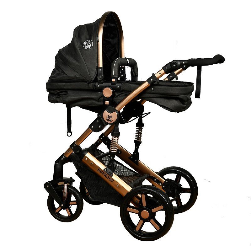 BUF BOOF Carucior 2 in 1 reversibil X-2 Plus Grey Jeans 0-36 luni