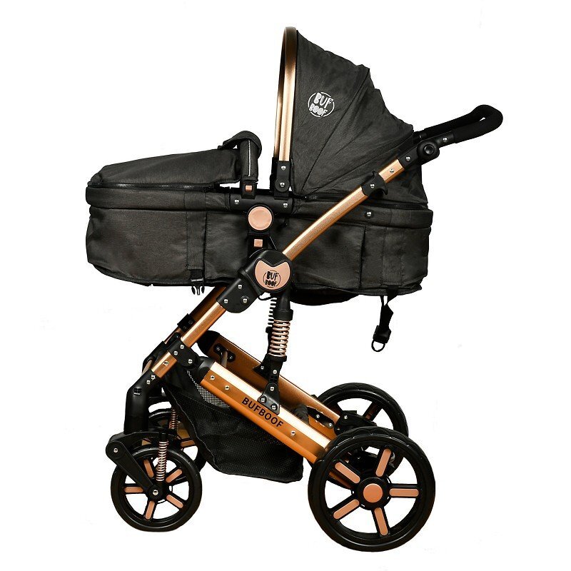 BUF BOOF Carucior 2 in 1 reversibil X-2 Plus Grey Jeans 0-36 luni