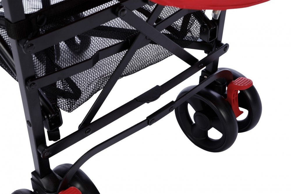 BUF BOOF Carucior pentru copii sport S120 rosu cu spatar reglabil