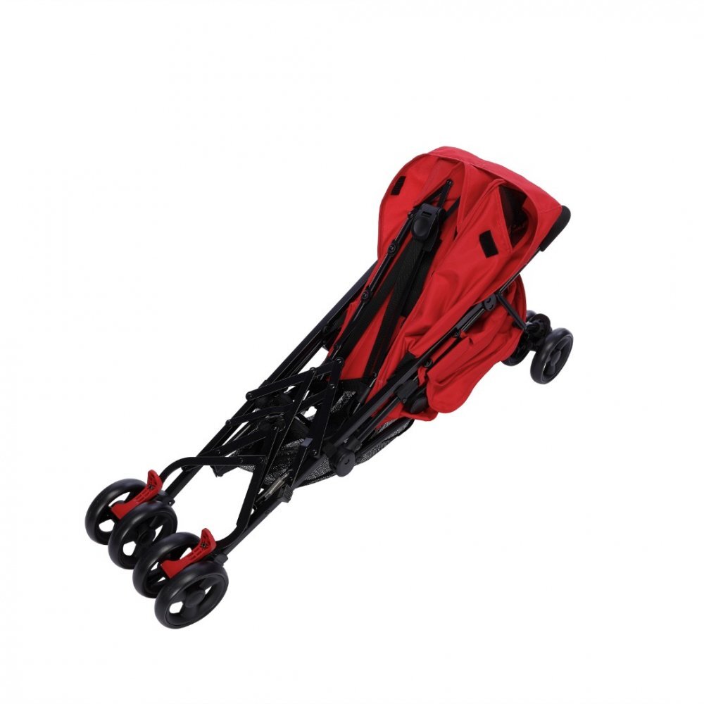 BUF BOOF Carucior pentru copii sport S120 rosu cu spatar reglabil