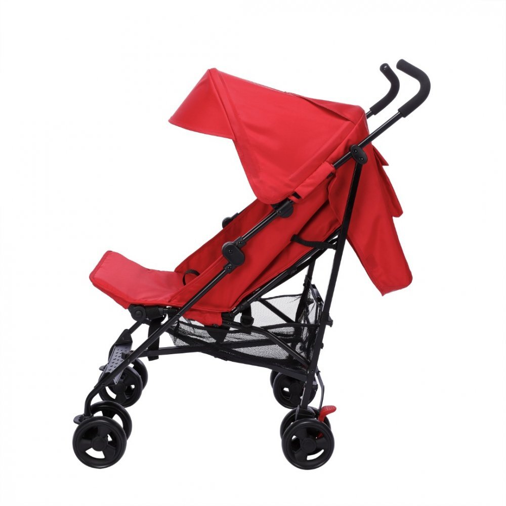BUF BOOF Carucior pentru copii sport S120 rosu cu spatar reglabil