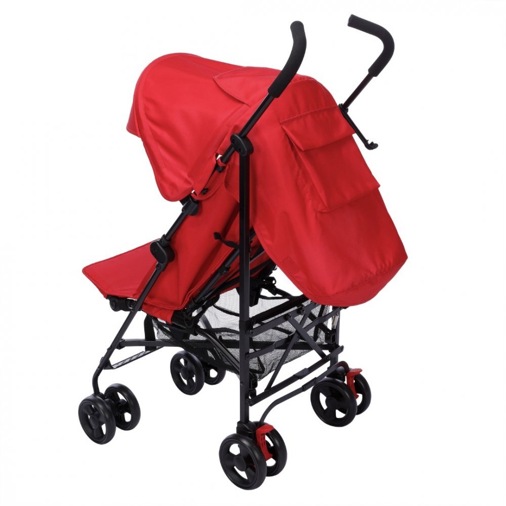 BUF BOOF Carucior pentru copii sport S120 rosu cu spatar reglabil