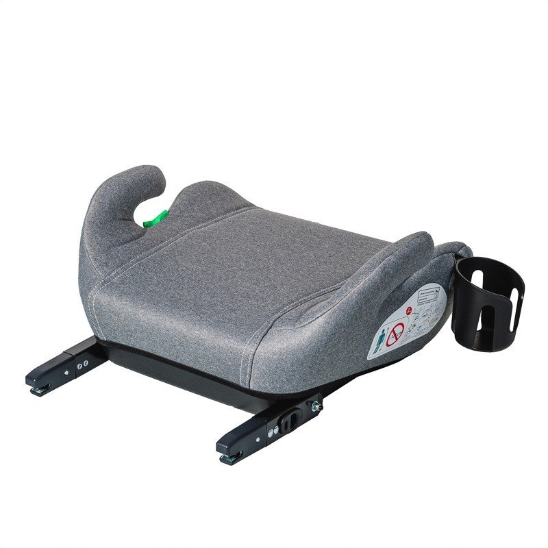BUF BOOF Inaltator auto cu isofix iSize Hero omologat R129 125-150 cm sau 22-36 kg Gri Deschis