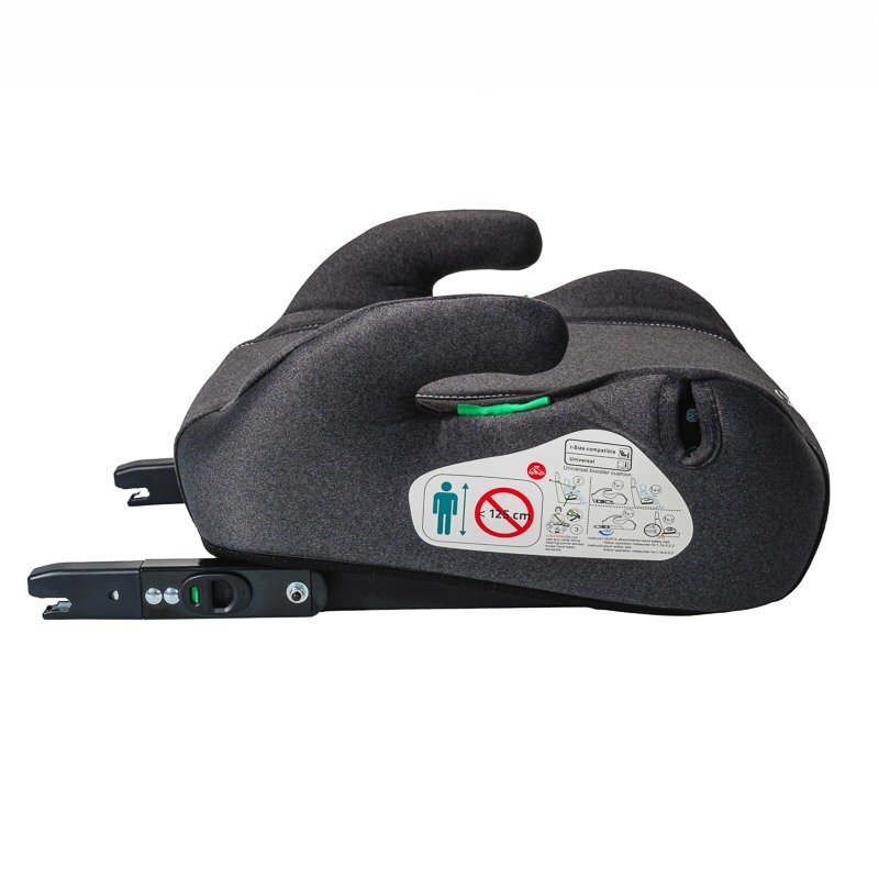 BUF BOOF Inaltator auto cu Isofix iSize hero omologat R129 125-150 cm sau 22-36 kg gri inchis