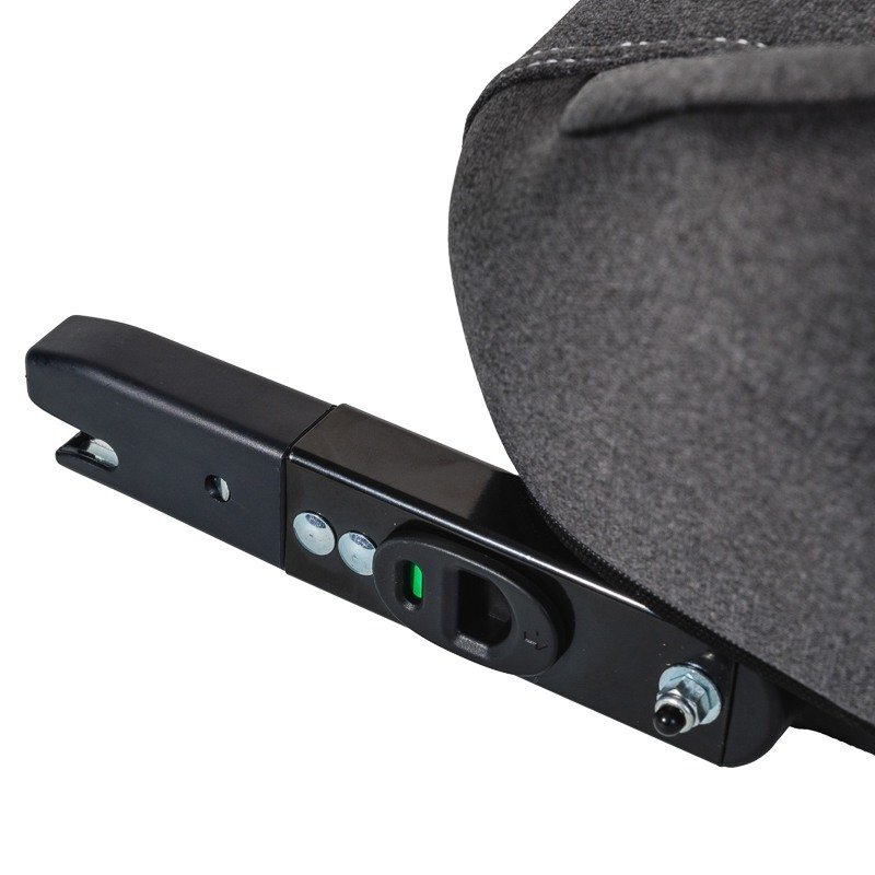 BUF BOOF Inaltator auto cu Isofix iSize hero omologat R129 125-150 cm sau 22-36 kg gri inchis