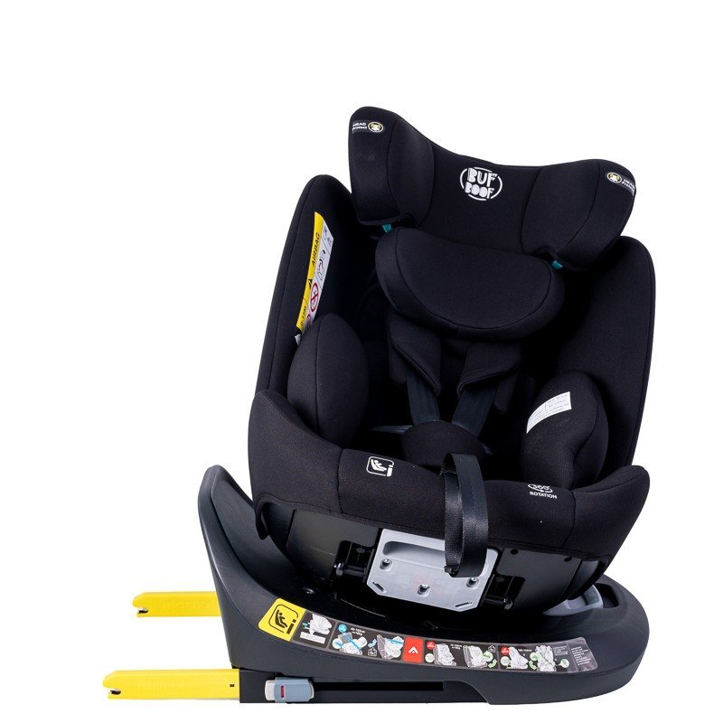 BUF BOOF Scaun auto Deluxe i-Size cu isofix rotativ 360 grade 40-150 cm Saphir Black