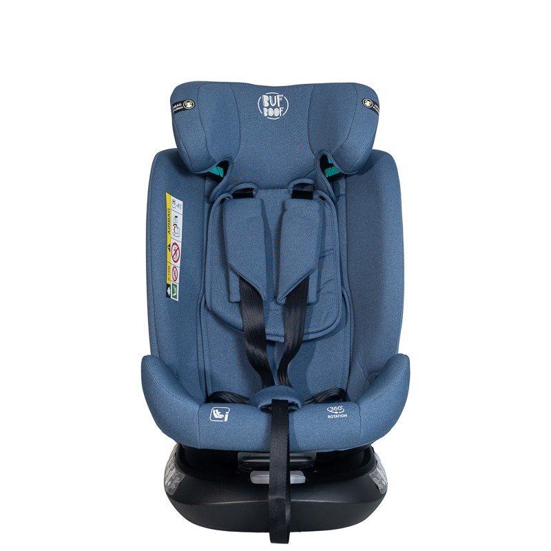 BUF BOOF Scaun auto Deluxe i-Size cu isofix rotativ 360 grade 40-150 cm Saphir Blue