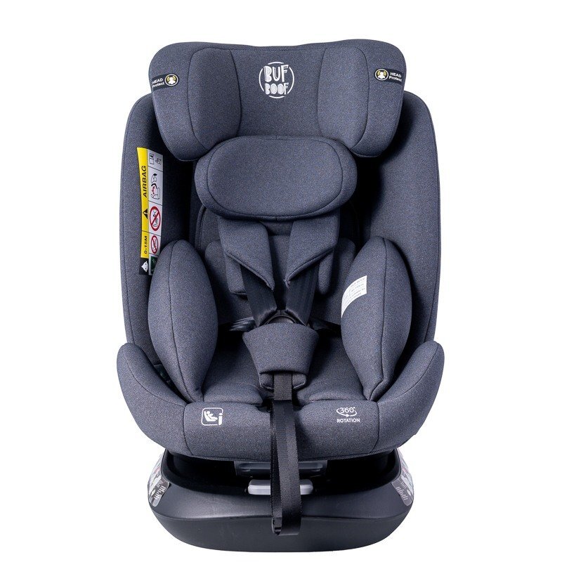 BUF BOOF Scaun auto Deluxe i-Size cu isofix rotativ 360 grade 40-150 cm Saphir Grey