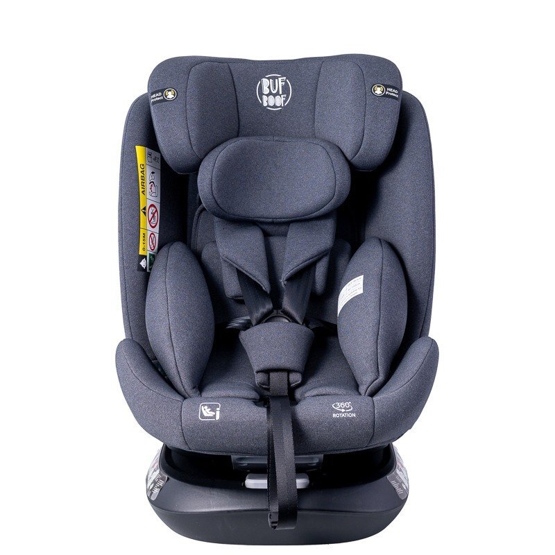 BUF BOOF Scaun auto Deluxe i-Size cu isofix rotativ 360 grade 40-150 cm Saphir Grey