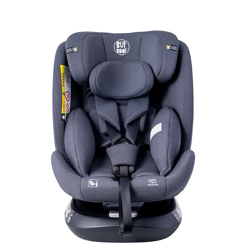 BUF BOOF Scaun auto Deluxe i-Size cu isofix rotativ 360 grade 40-150 cm Saphir Grey
