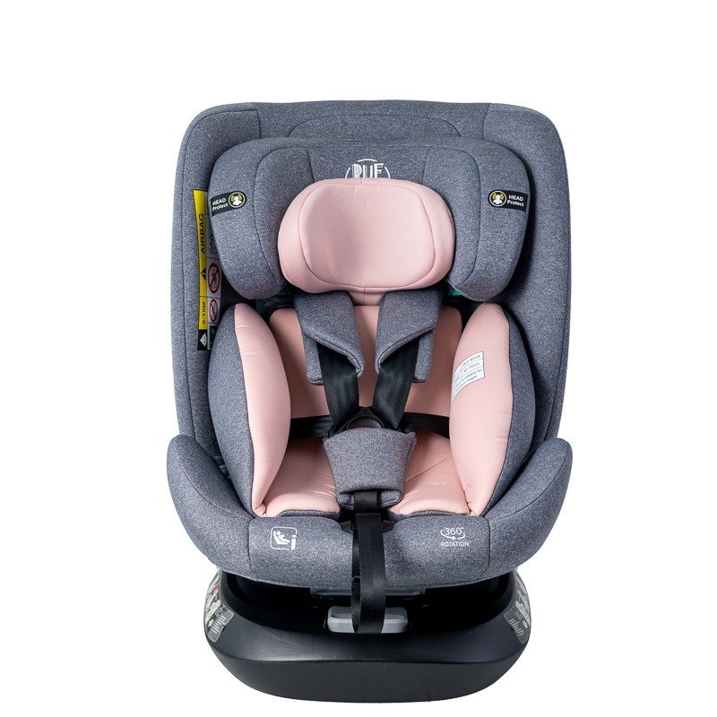 BUF BOOF Scaun auto Deluxe i-Size cu isofix rotativ 360 grade 40-150 cm Saphir Pink