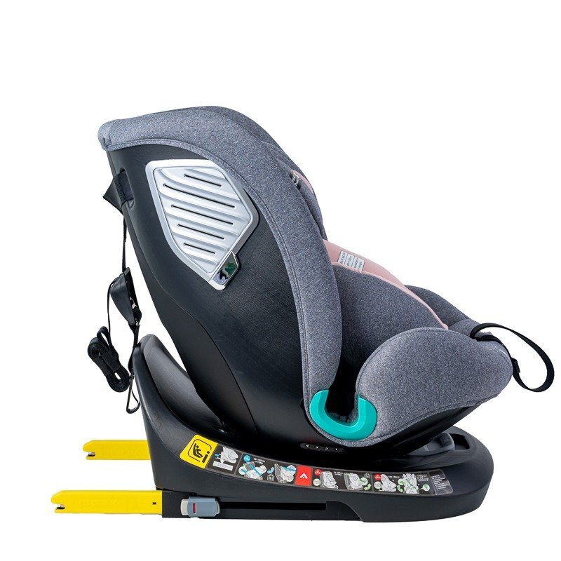 BUF BOOF Scaun auto Deluxe i-Size cu isofix rotativ 360 grade 40-150 cm Saphir Pink