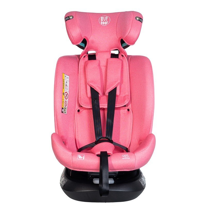 BUF BOOF Scaun auto Deluxe i-Size cu isofix rotativ 360 grade 40-150 cm Saphir Unicorn Pink