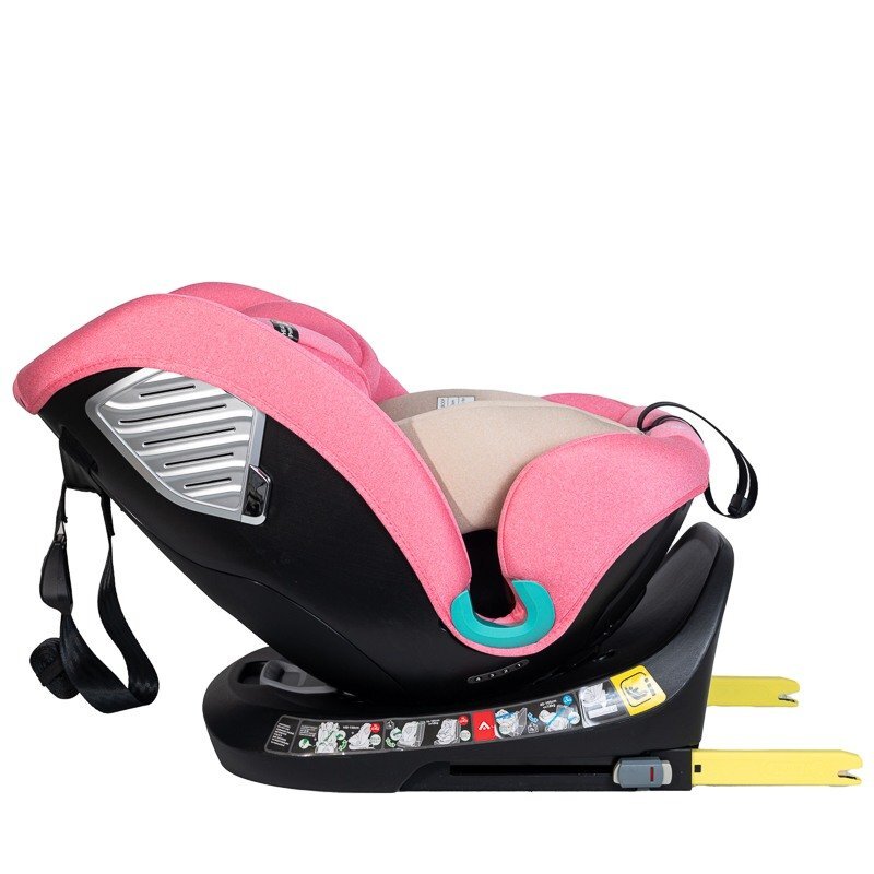 BUF BOOF Scaun auto Deluxe i-Size cu isofix rotativ 360 grade 40-150 cm Saphir Unicorn Pink