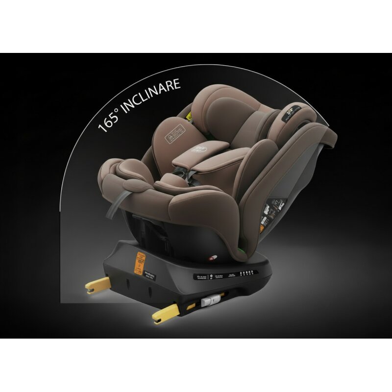 BUF BOOF Scaun auto P100 Coffee i-size R129 rotativ 360 isofix 40-150 cm 0-36 kg