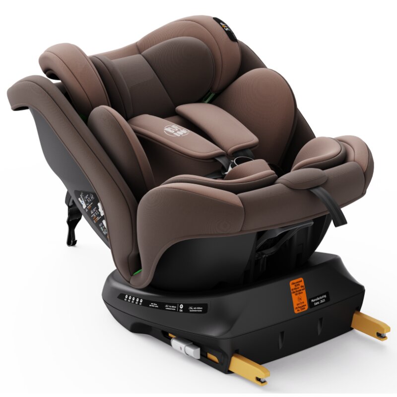 BUF BOOF Scaun auto P100 Coffee i-size R129 rotativ 360 isofix 40-150 cm 0-36 kg