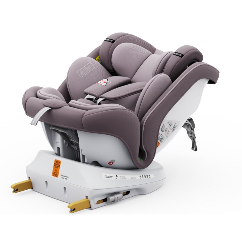 BUF BOOF Scaun auto P100 LightRed i-size R129 rotativ 360 isofix 40-150 cm 0-36 kg