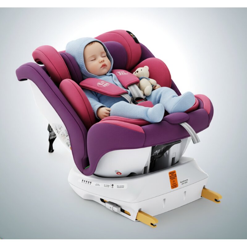 BUF BOOF Scaun auto P100 UnicornPink i-size R129 rotativ 360 isofix 40-150 cm 0-36 kg