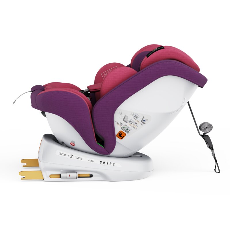 BUF BOOF Scaun auto P100 UnicornPink i-size R129 rotativ 360 isofix 40-150 cm 0-36 kg