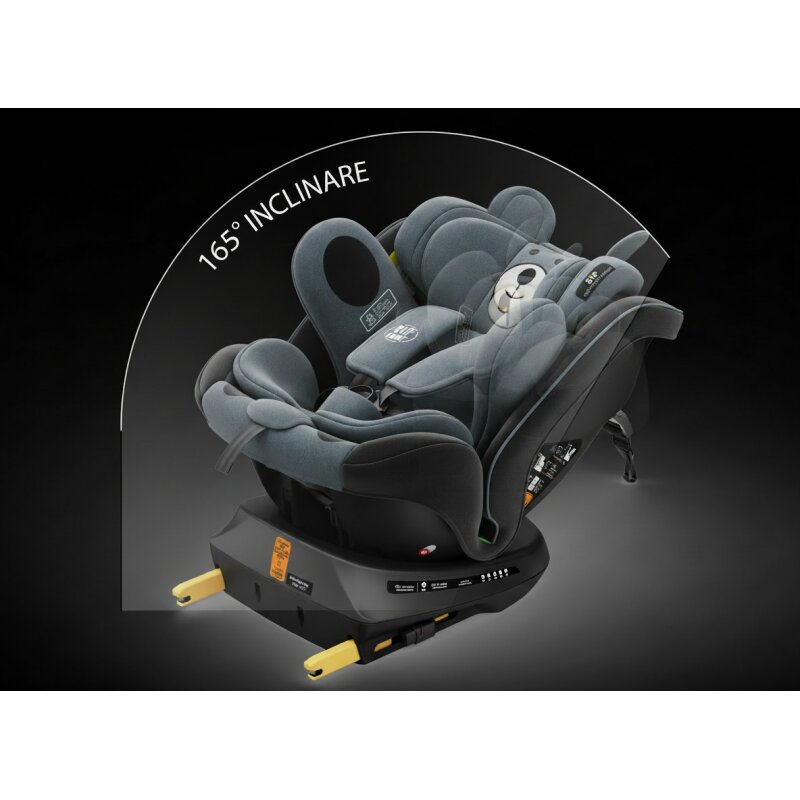 BUF BOOF Scaun auto P100 UrsBlack i-size R129 rotativ 360 isofix 40-150 cm 0-36 kg