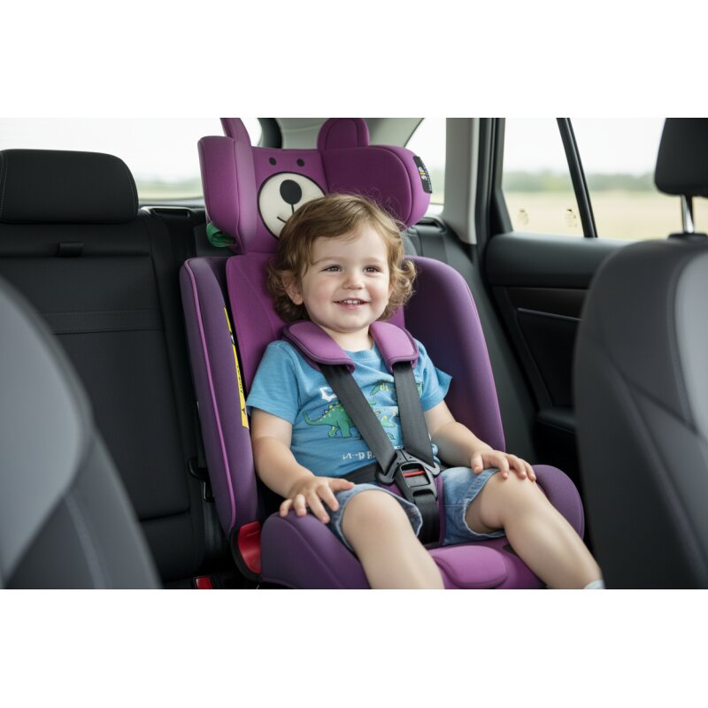 BUF BOOF Scaun auto P100 UrsPurple i-size R129 rotativ 360 isofix 40-150 cm 0-36 kg
