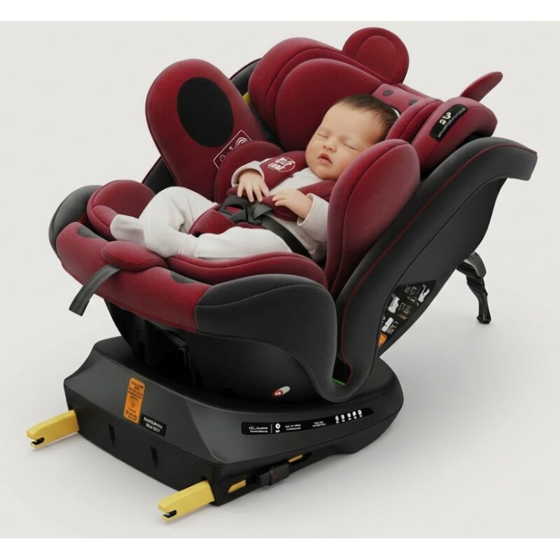BUF BOOF Scaun auto P100 UrsRed i-size R129 rotativ 360 isofix 40-150 cm 0-36 kg