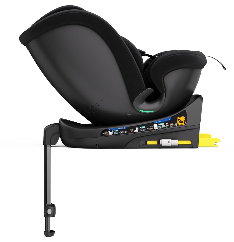 BUF BOOF Scaun auto pentru copii N17 Fix Black 40-150 cm iSize isofix rotativ 360 picior fixare pozitie de somn 165 grade