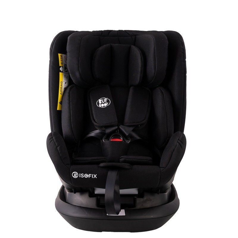 BUF BOOF Scaun auto Platinum Deluxe i-Size cu isofix rotativ 360 grade Top Tether SIPS 40-150 cm 0-36 kg BlackJeans