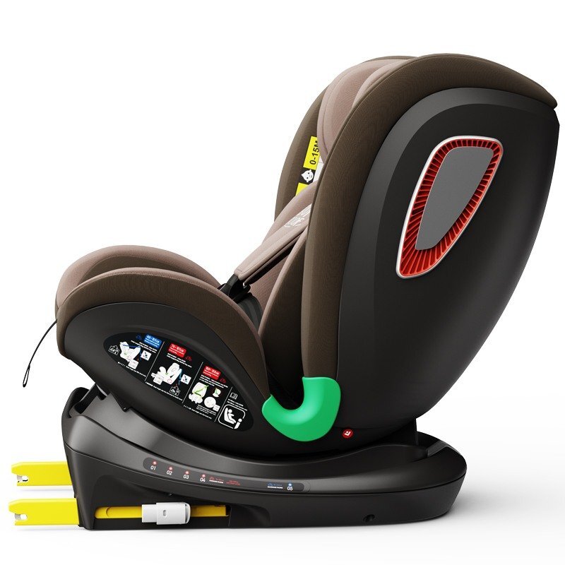 BUF BOOF Scaun auto Platinum Deluxe i-Size cu isofix rotativ 360 grade Top Tether Sips 40-150 cm 0-36 kg Coffee
