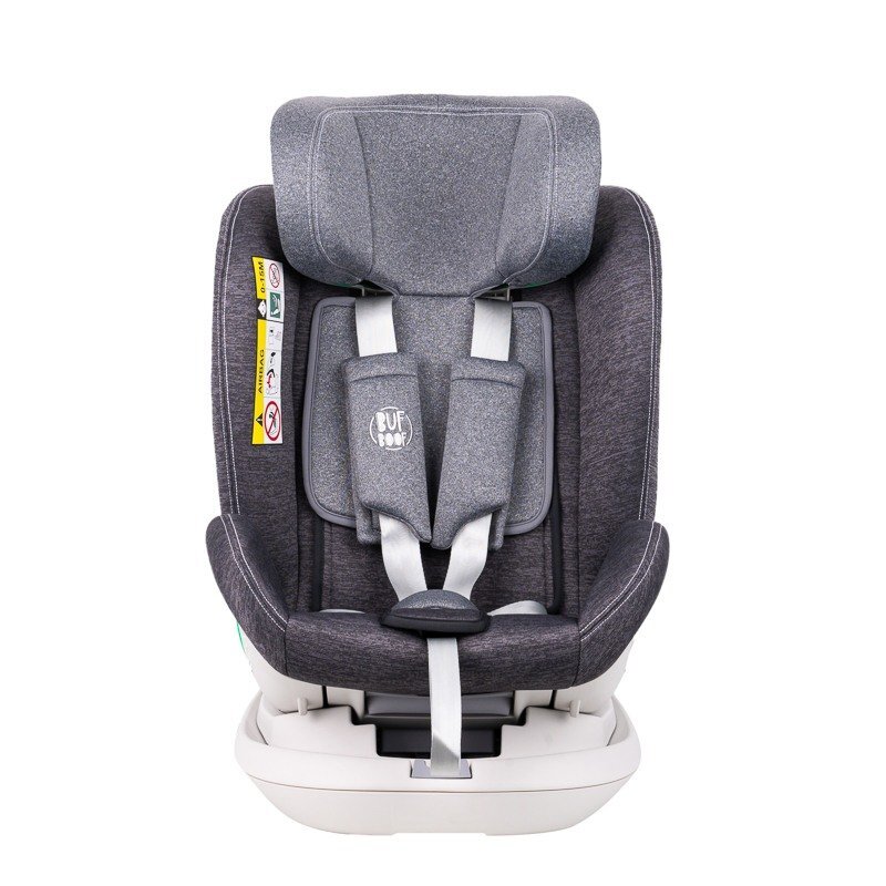 BUF BOOF Scaun auto Platinum Deluxe i-Size cu isofix rotativ 360 grade Top Tether Sips 40-150 cm 0-36 kg Grey